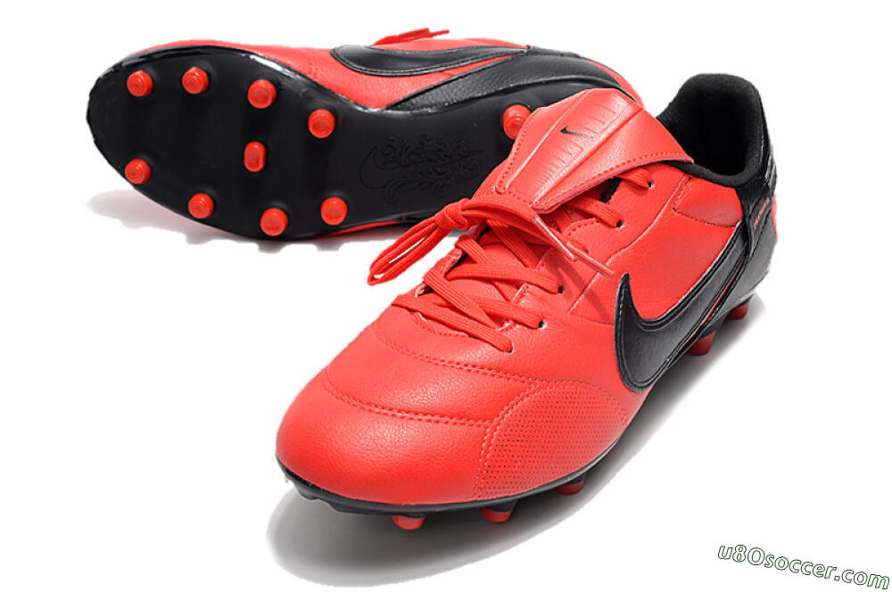 Nike The Premier 3 FG Firm Ground Soccer Cleats - Red/Black 3