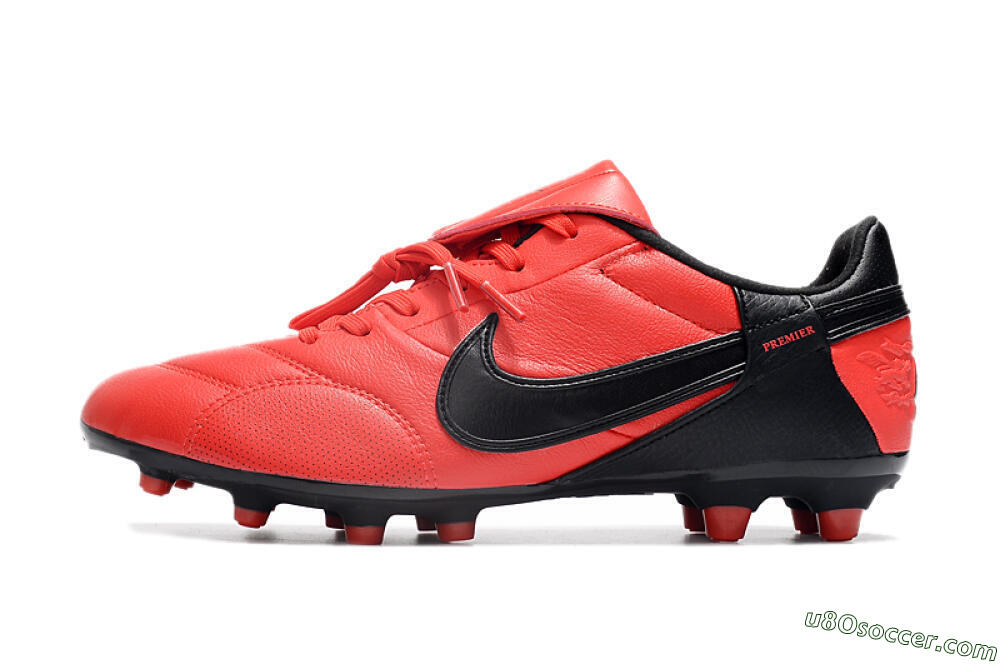 Nike The Premier 3 FG Firm Ground Soccer Cleats - Red/Black 2