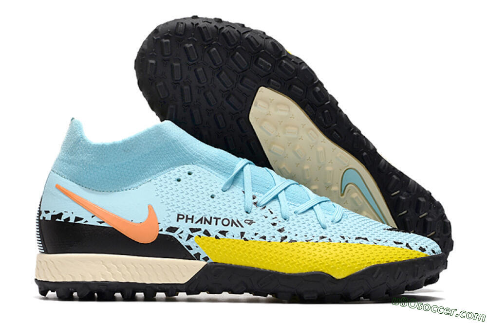 Nike Phantom GT Pro TF Artificial Turf Soccer Shoes - Blue/Yellow/Pink 1