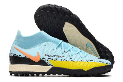 Nike Phantom GT Pro TF Artificial Turf Soccer Shoes - Blue/Yellow/Pink