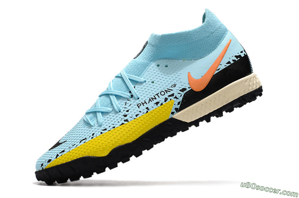 Nike Phantom GT Pro TF Artificial Turf Soccer Shoes - Blue/Yellow/Pink 5