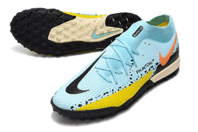 Nike Phantom GT Pro TF Artificial Turf Soccer Shoes - Blue/Yellow/Pink