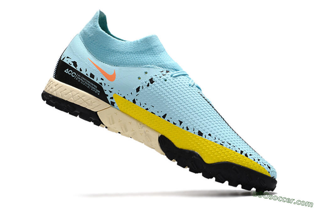 Nike Phantom GT Pro TF Artificial Turf Soccer Shoes - Blue/Yellow/Pink 4
