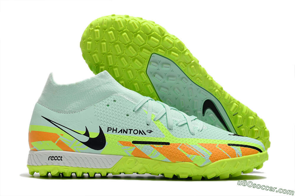 Nike Phantom GT Pro TF Artificial Turf Soccer Shoes - Jade/Yellow/Orange/Black 1