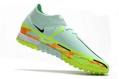 Nike Phantom GT Pro TF Artificial Turf Soccer Shoes - Jade/Yellow/Orange/Black