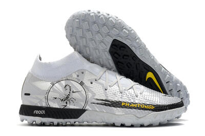 Nike Phantom GT Pro TF Artificial Turf Soccer Shoes - Silver/Black/Yellow