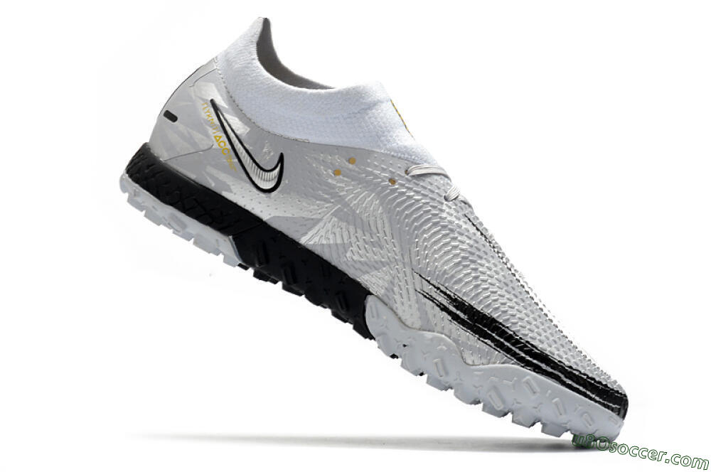 Nike Phantom GT Pro TF Artificial Turf Soccer Shoes - Silver/Black/Yellow 4