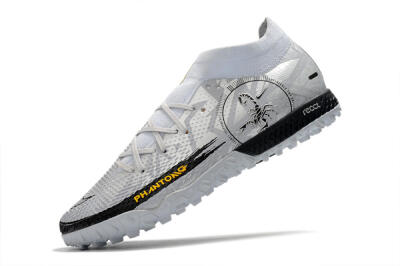 Nike Phantom GT Pro TF Artificial Turf Soccer Shoes - Silver/Black/Yellow