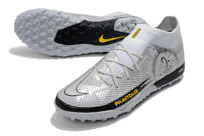Nike Phantom GT Pro TF Artificial Turf Soccer Shoes - Silver/Black/Yellow