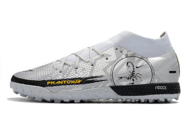Nike Phantom GT Pro TF Artificial Turf Soccer Shoes - Silver/Black/Yellow