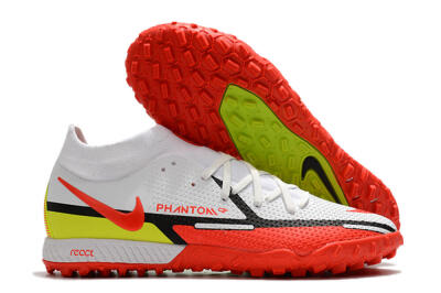 Nike Phantom GT Pro TF Artificial Turf Soccer Shoes - White/Black/Red/Yellow