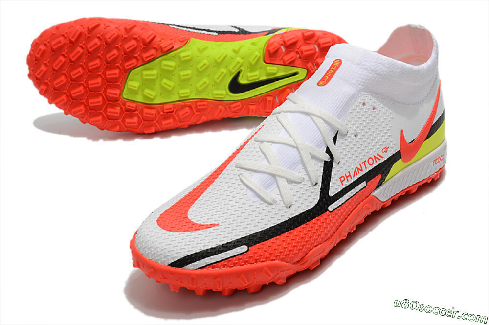 Nike Phantom GT Pro TF Artificial Turf Soccer Shoes - White/Black/Red/Yellow 3