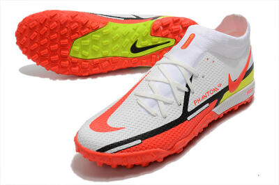 Nike Phantom GT Pro TF Artificial Turf Soccer Shoes - White/Black/Red/Yellow
