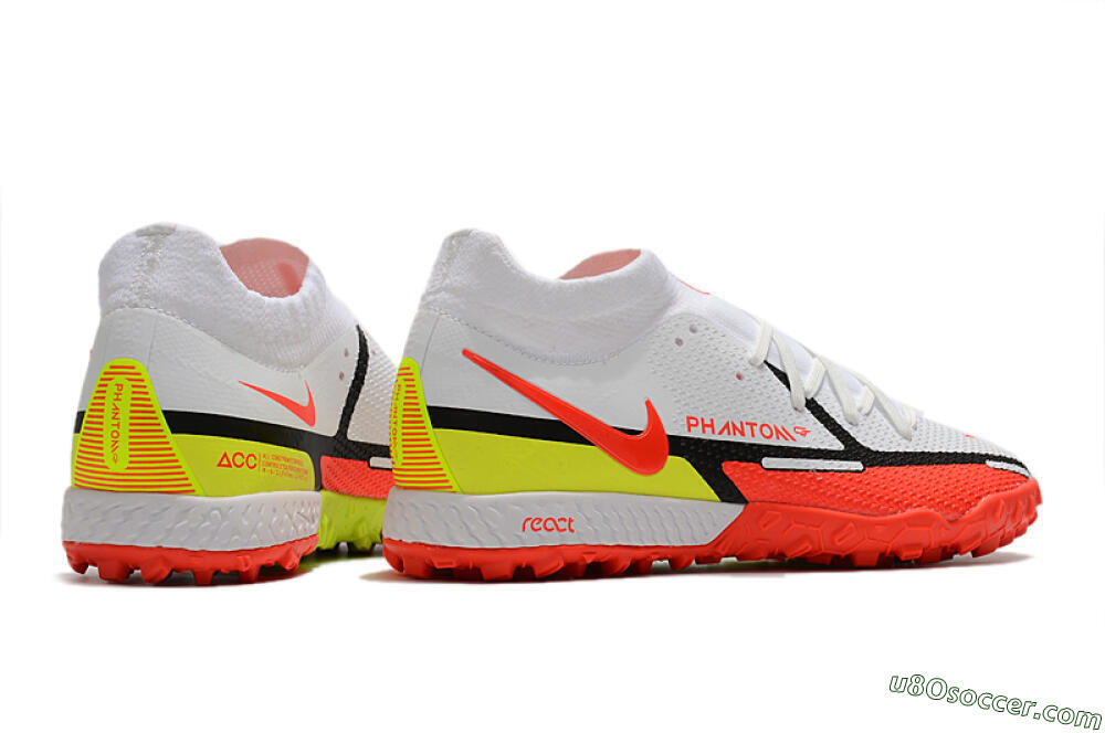 Nike Phantom GT Pro TF Artificial Turf Soccer Shoes - White/Black/Red/Yellow 6