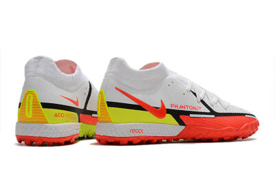 Nike Phantom GT Pro TF Artificial Turf Soccer Shoes - White/Black/Red/Yellow