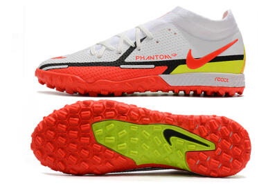 Nike Phantom GT Pro TF Artificial Turf Soccer Shoes - White/Black/Red/Yellow