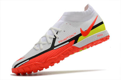 Nike Phantom GT Pro TF Artificial Turf Soccer Shoes - White/Black/Red/Yellow