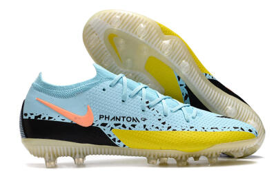 Nike Phantom GT Elite AG Artificial Grass Soccer Cleats - Blue/Yellow/Pink