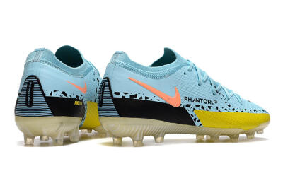 Nike Phantom GT Elite AG Artificial Grass Soccer Cleats - Blue/Yellow/Pink