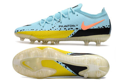 Nike Phantom GT Elite AG Artificial Grass Soccer Cleats - Blue/Yellow/Pink