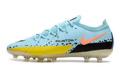 Nike Phantom GT Elite AG Artificial Grass Soccer Cleats - Blue/Yellow/Pink