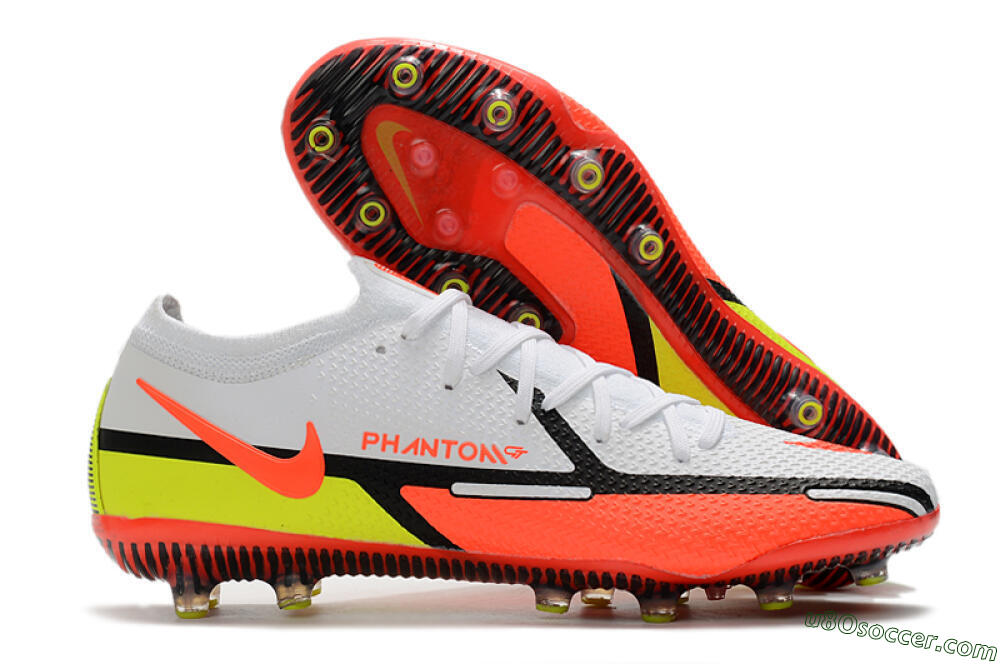 Nike Phantom GT Elite AG Artificial Grass Soccer Cleats - White/Black/Red/Yellow 1