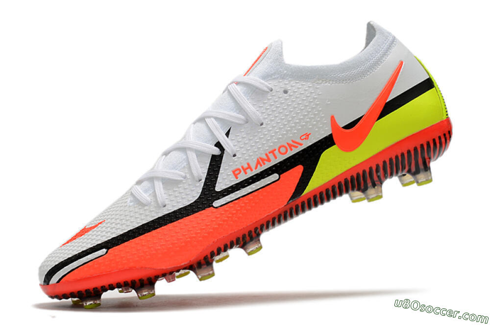 Nike Phantom GT Elite AG Artificial Grass Soccer Cleats - White/Black/Red/Yellow 5