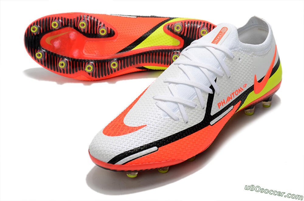 Nike Phantom GT Elite AG Artificial Grass Soccer Cleats - White/Black/Red/Yellow 3