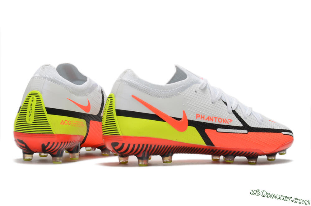 Nike Phantom GT Elite AG Artificial Grass Soccer Cleats - White/Black/Red/Yellow 6