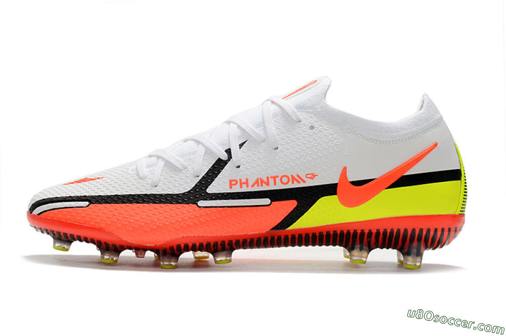 Nike Phantom GT Elite AG Artificial Grass Soccer Cleats - White/Black/Red/Yellow 2