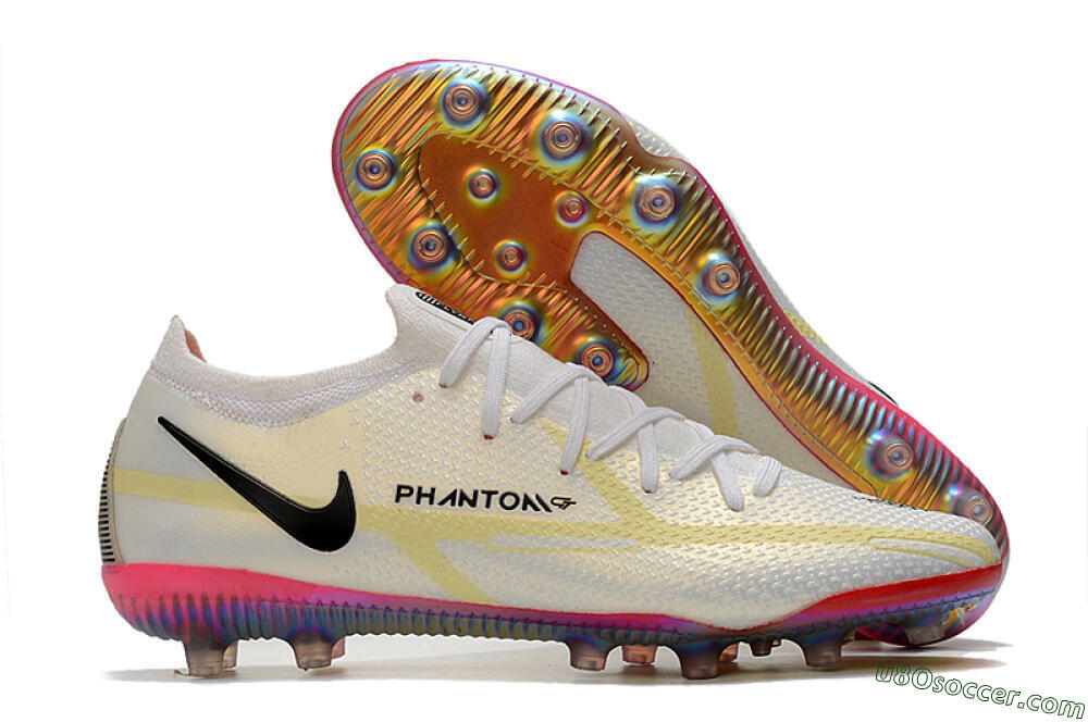 Nike Phantom GT Elite AG Artificial Grass Soccer Cleats - White/Gold/Black 1