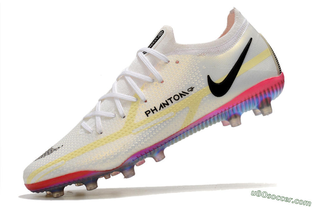 Nike Phantom GT Elite AG Artificial Grass Soccer Cleats - White/Gold/Black 5