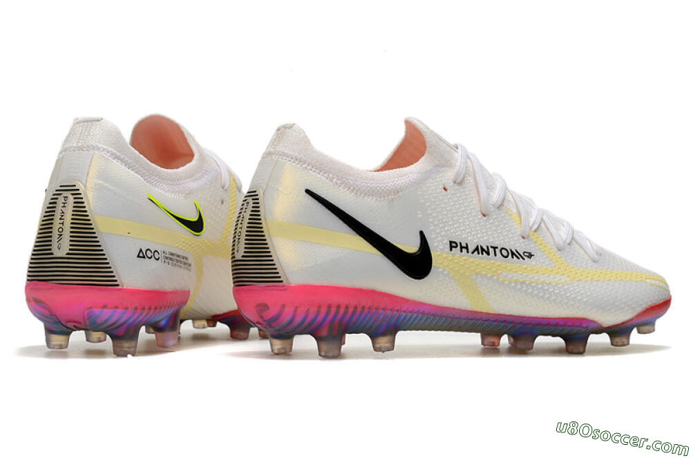 Nike Phantom GT Elite AG Artificial Grass Soccer Cleats - White/Gold/Black 6