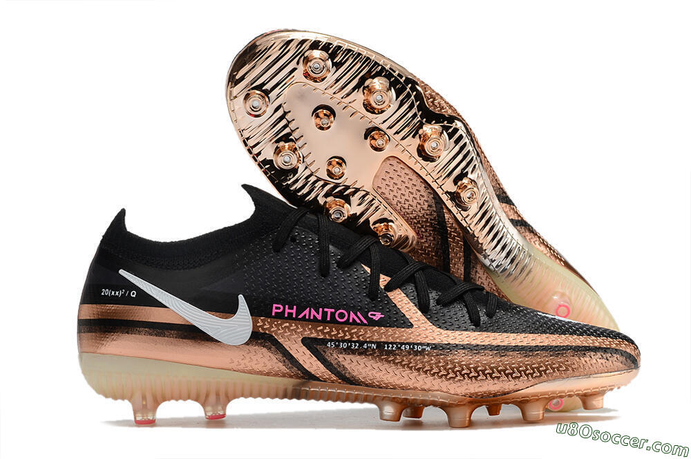 Nike Phantom GT Elite AG Artificial Grass Soccer Cleats - Gold/Black/White 1