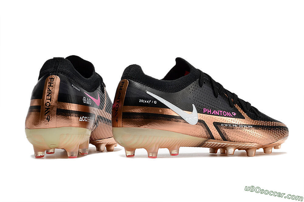 Nike Phantom GT Elite AG Artificial Grass Soccer Cleats - Gold/Black/White 6
