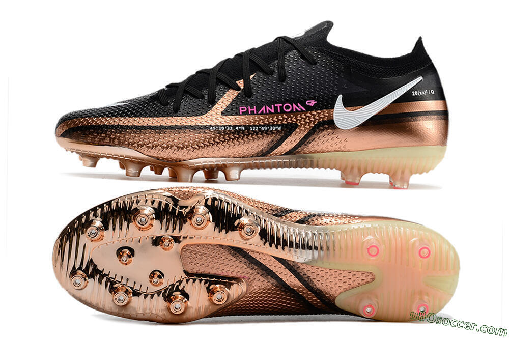 Nike Phantom GT Elite AG Artificial Grass Soccer Cleats - Gold/Black/White 0