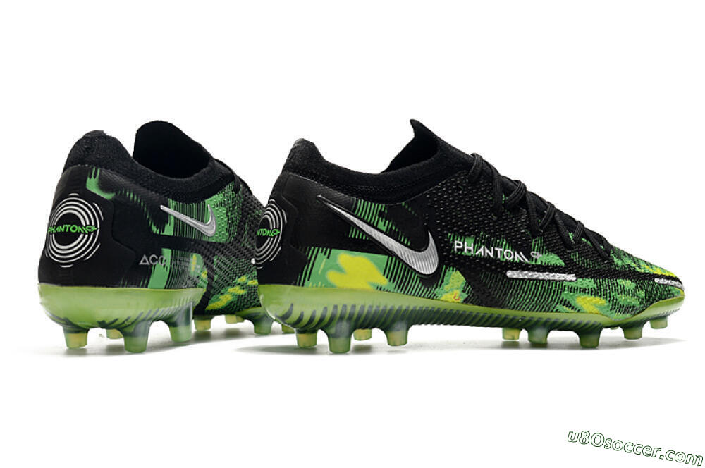 Nike Phantom GT Elite AG Artificial Grass Soccer Cleats - Green/Yellow/Black/Silver 5