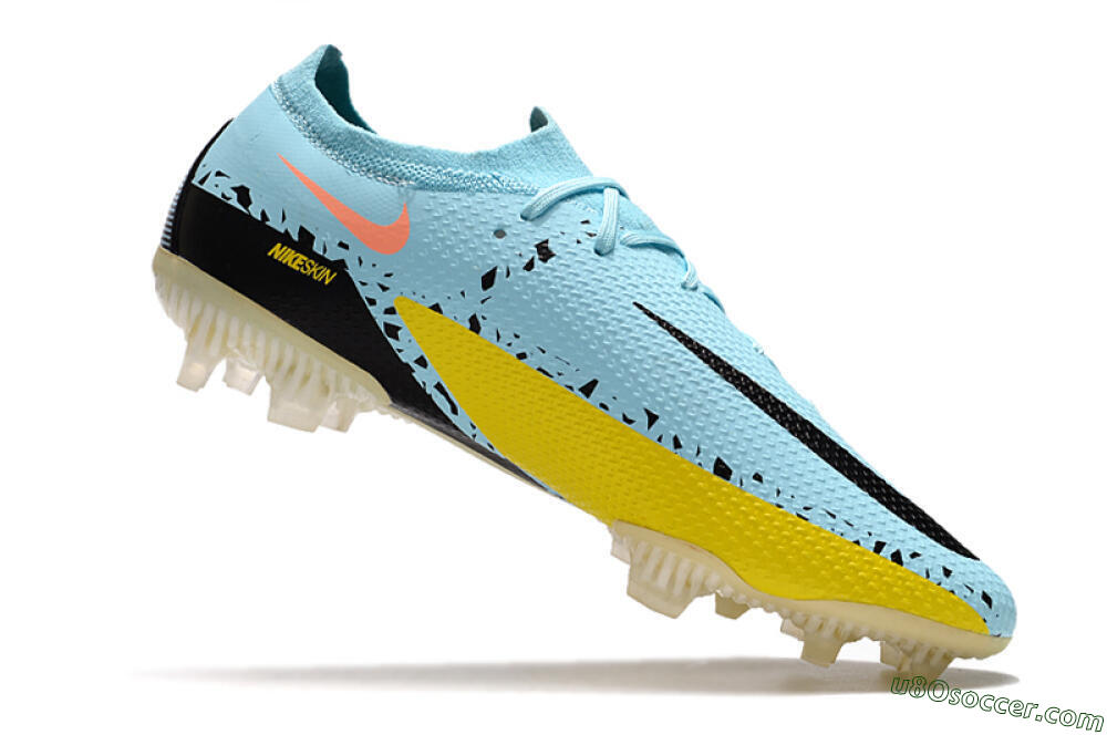 Phantom GT 2 Elite FG Firm Ground Soccer Cleats - Blue/Yellow/Pink 4