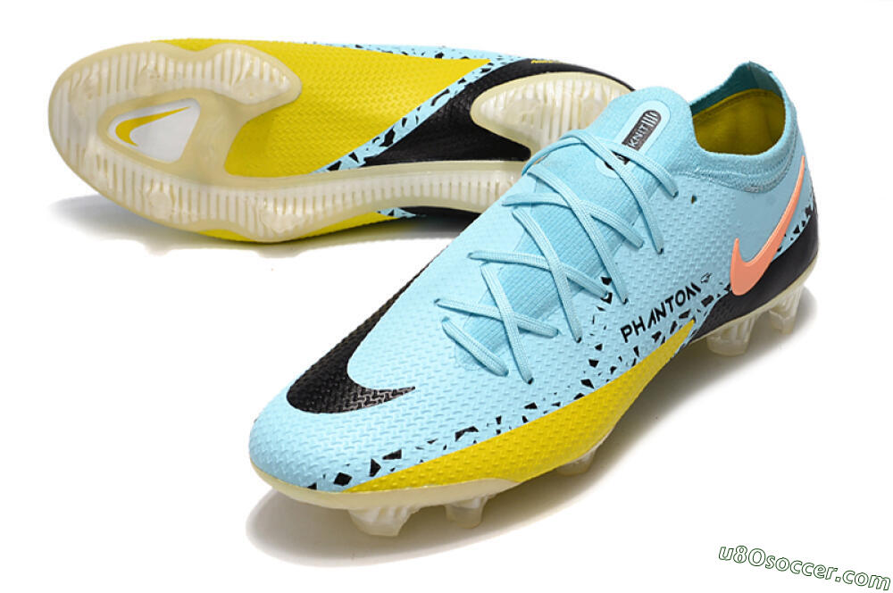 Phantom GT 2 Elite FG Firm Ground Soccer Cleats - Blue/Yellow/Pink 3
