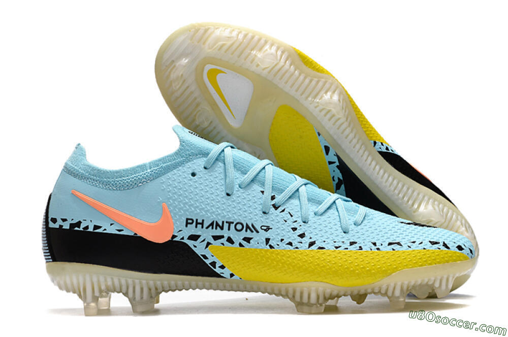 Phantom GT 2 Elite FG Firm Ground Soccer Cleats - Blue/Yellow/Pink 1