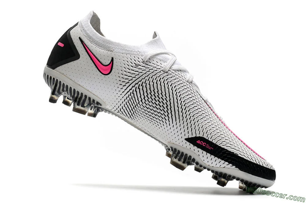 Nike Phantom GT Elite FG Soccer Cleats - White/Black/Pink