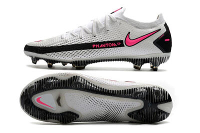 Nike Phantom GT Elite FG Firm Ground Soccer Cleats - White/Black/Pink