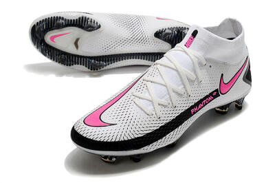 Nike Phantom GT DF Elite FG Firm Ground Soccer Cleats - White/Black/Pink