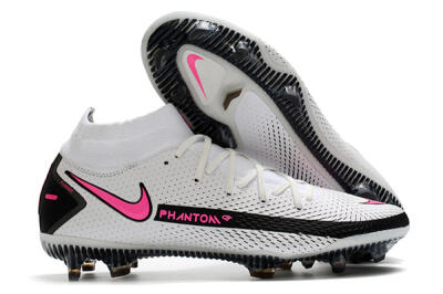 Nike Phantom GT DF Elite FG Firm Ground Soccer Cleats - White/Black/Pink