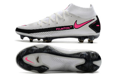 Nike Phantom GT DF Elite FG Firm Ground Soccer Cleats - White/Black/Pink