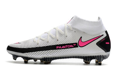 Nike Phantom GT DF Elite FG Firm Ground Soccer Cleats - White/Black/Pink