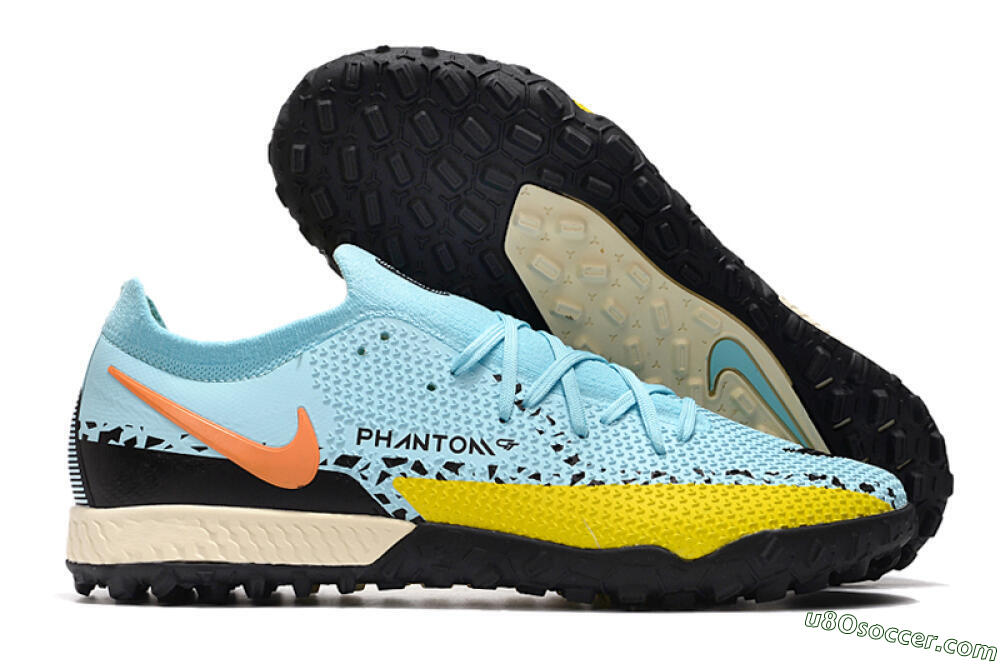 Nike Phantom GT Pro TF Artificial Turf Soccer Shoes - Blue/Yellow/Pink 1