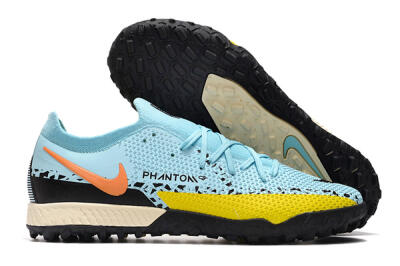 Nike Phantom GT Pro TF Artificial Turf Soccer Shoes - Blue/Yellow/Pink