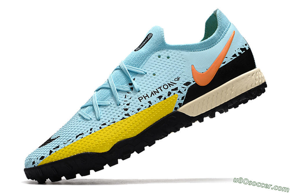 Nike Phantom GT Pro TF Artificial Turf Soccer Shoes - Blue/Yellow/Pink 5
