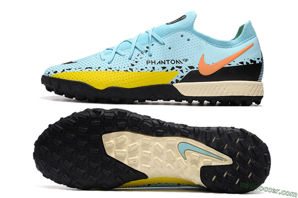 Nike Phantom GT Pro TF Artificial Turf Soccer Shoes - Blue/Yellow/Pink 0